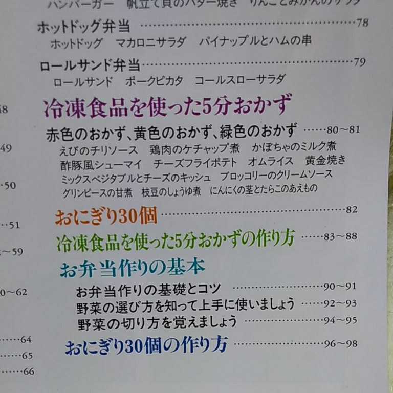 送料込み『　超かんたん弁当　かんたん＆スピーディに作るアイデアがいっぱい　』　100頁　サイズ約26×21cm　1997年第3刷　ブティック社_画像10