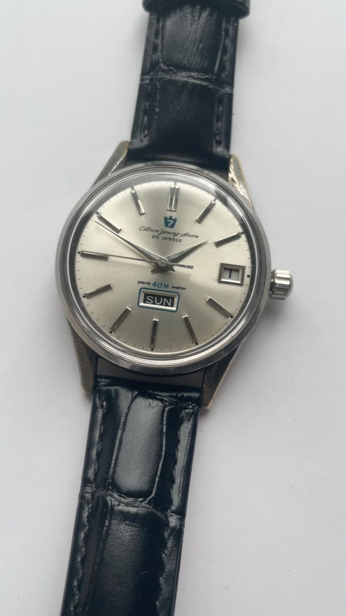 稼働品 Citizen Young Seven ヤングセブン 手巻き デイト 腕時計