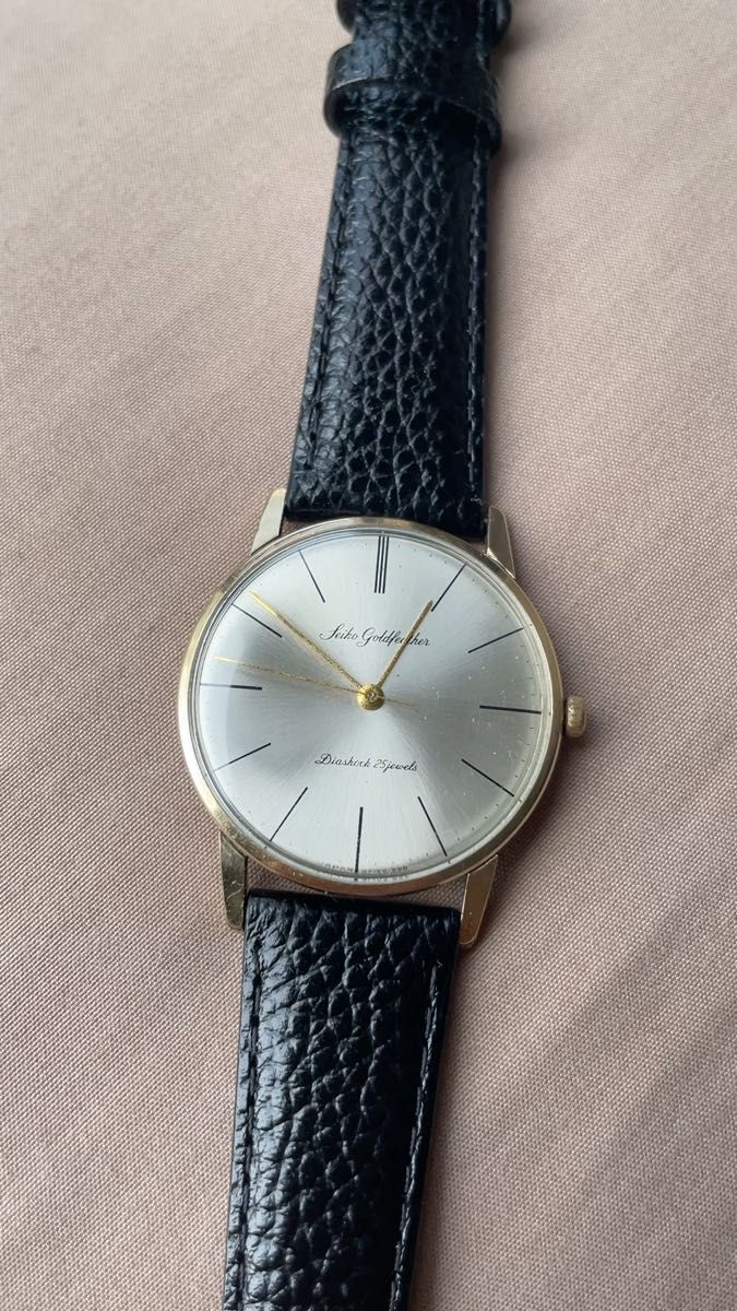 稼働品 SEIKO Goldfeather 25石 手巻き 腕時計