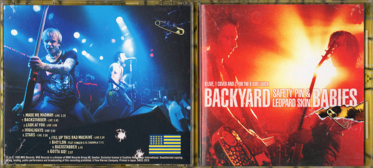 ♪北欧HardR&R≪国内盤帯付CD≫BACKYARD BABIES(バックヤード・ベイビーズ)/Safety Pin & Leopard Skin♪THE HELLACOPTERS♪_トレー裏ジャケット/表ジャケット