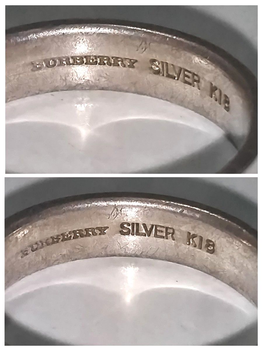 BURBERRY バーバリー リング シルバー -(11号位) 4119225E0072 BURBERRY バーバリー K18/Silver コンビリング 指輪 約11号位