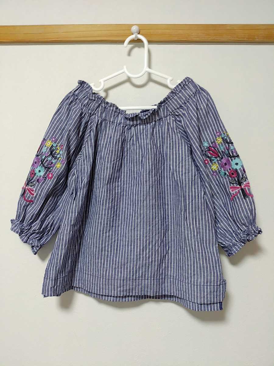 [ прекрасный товар ]ANNA SUI mini( Anna Sui Mini ) ремень имеется блуза M(120) cut and sewn 