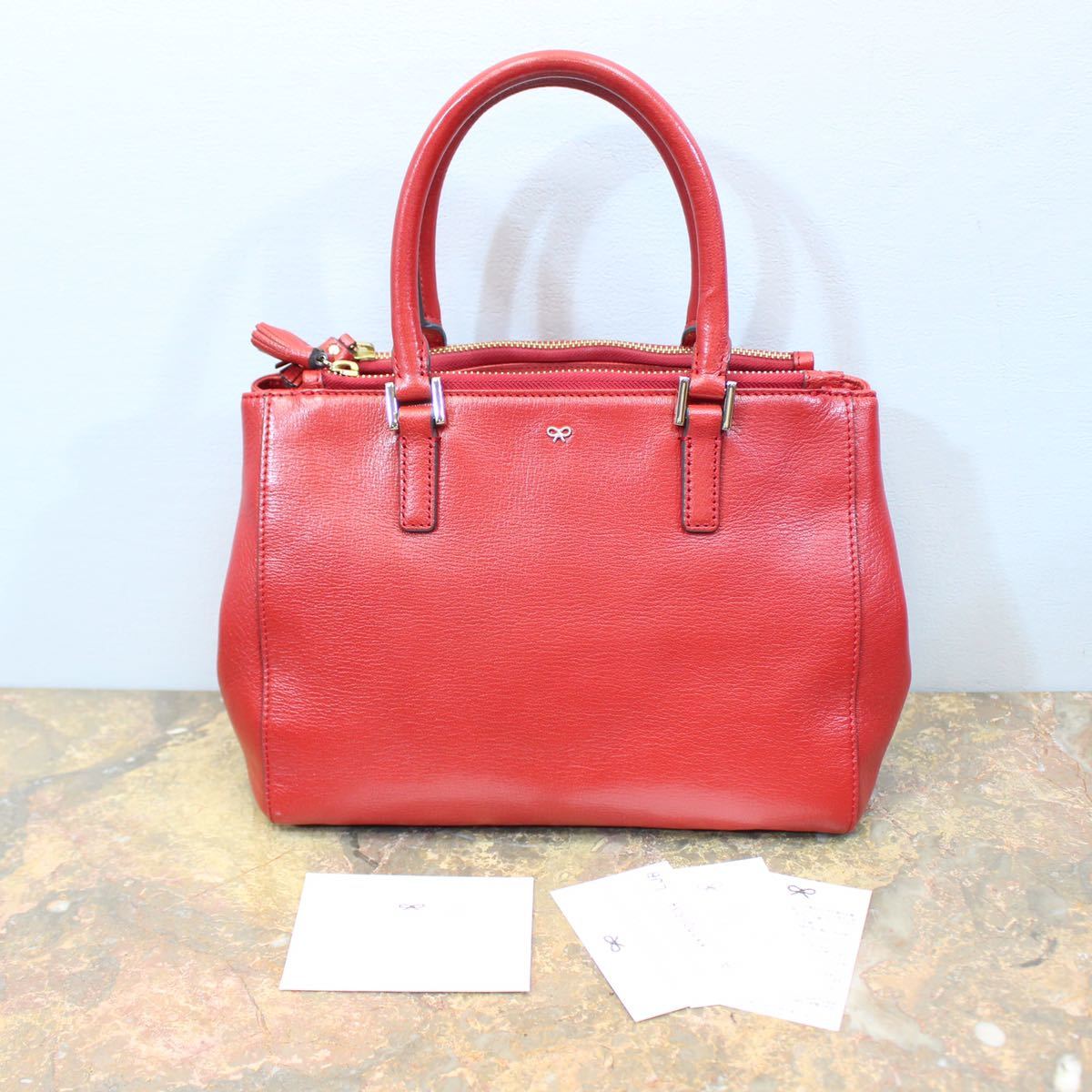 ANYA HINDMARCH EBURY LEATHER HAND BAG/アニヤハインドマーチレザーハンドバッグ