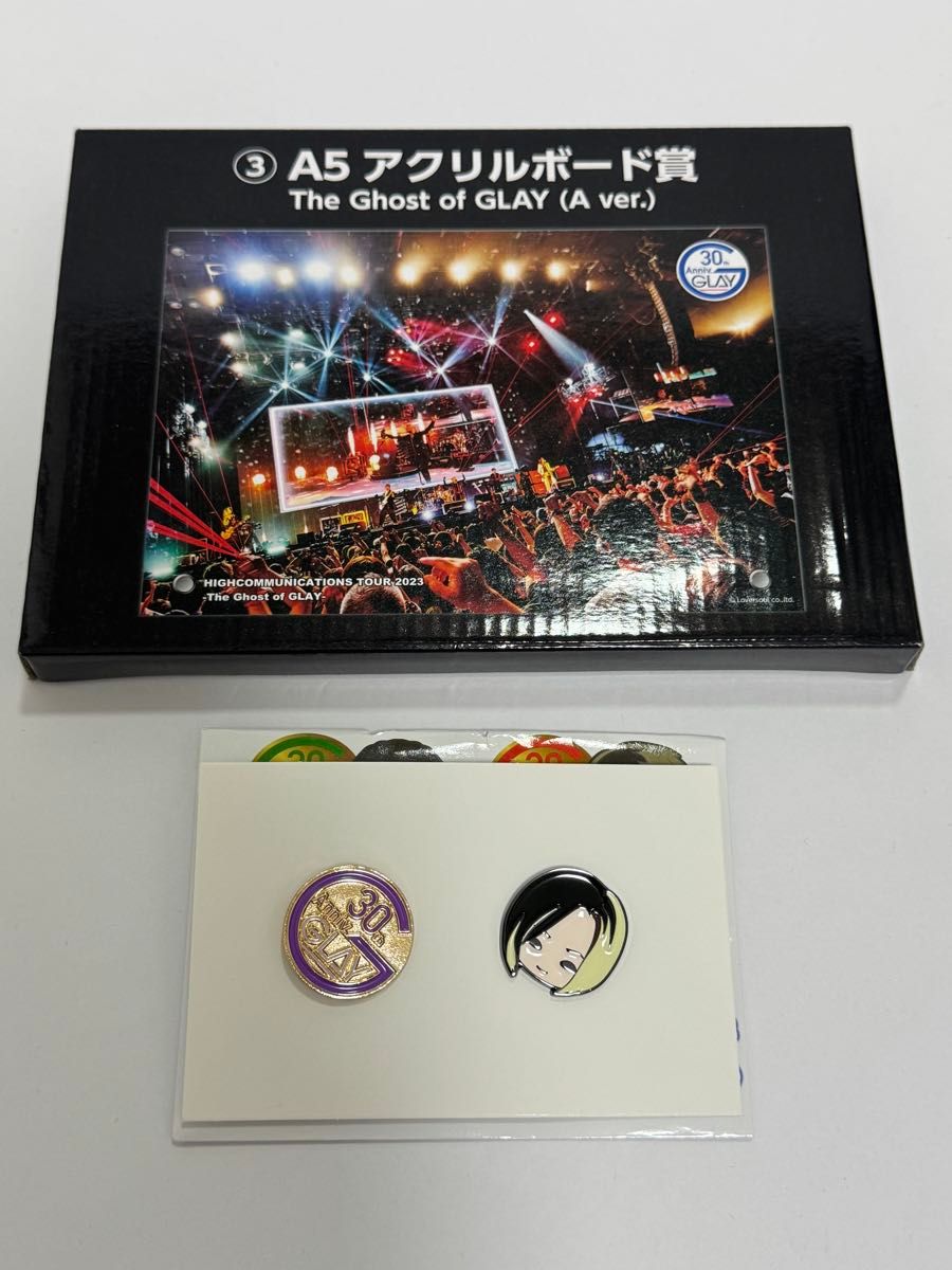 GLAY エンタメくじ vol.2 ピンズセット アクリルボード エンタメくじ Vol 2 GLAY 30th AnniversaryA5 アクリルボード賞