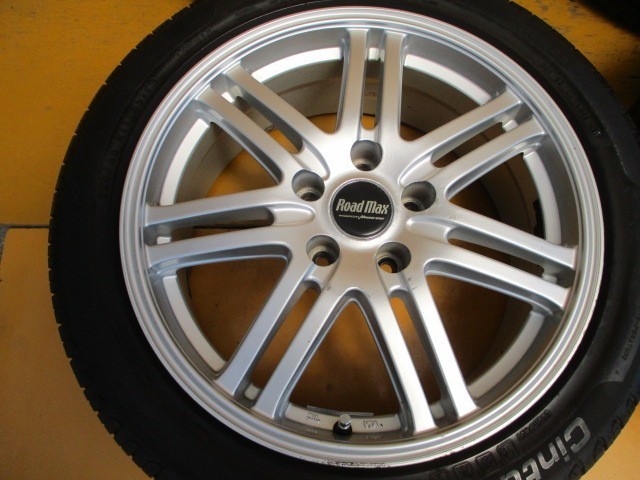 マナレイスポーツ MANARAY SPORT ROAD MAXアルミホイール 17x7J+38 PCD114.3 5穴 225/45R17 タイヤ付き 4本セット_画像2