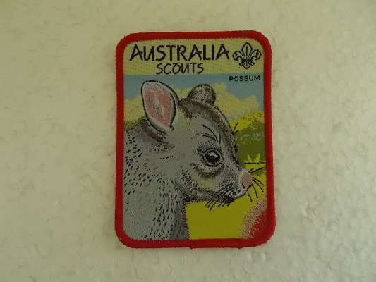 オーストラリア ポッサム野生動物 ボーイスカウト バッジ ワッペン/かわいい自然カブスカウトBOY SCOUTタスマニア パッチ v93の画像1