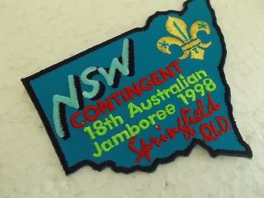 1998年 第18回 ボーイスカウト オーストラリア ジャンボリーAUSTRALIAN JAMBOREEバッジ ワッペン/スプリングフィールド刺繍アップリケ v95_画像2