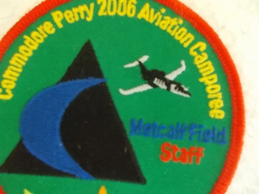 2006年ボーイスカウト アメリカ ペリーCommodore Perry Aviation Camporeeバッジ/海軍 軍人ビンテージ飛行機BSA米軍パッチ刺繍ワッペン v97_画像4