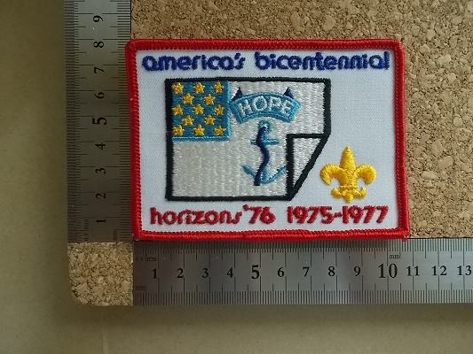 1976年 ボーイスカウト america's bicentennial バッジ/HOPE希望イカリ星条旗BSAアメリカCSパッチUSA刺繍BSワッペン v98_画像9