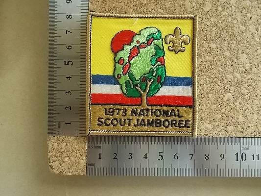 1973年 ボーイスカウト NATIONAL SCOUT JAMBOREE ナショナルスカウトジャンボリー バッジ/夕日BSA木70sアメリカCS USA刺繍BSワッペン v98_画像9