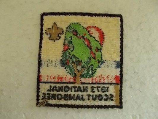 1973年 ボーイスカウト NATIONAL SCOUT JAMBOREE ナショナルスカウトジャンボリー バッジ/夕日BSA木70sアメリカCS USA刺繍BSワッペン v98_画像5