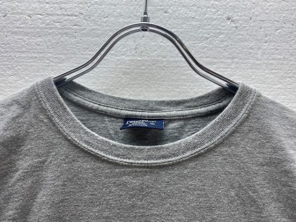 90's 00's ポロラルフローレン クルーネック 半袖Tシャツ 霜降りグレー (Ｍ) 灰 90年代 00年代 旧タグ オールド POLOの画像6