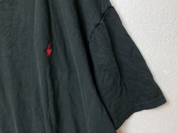 ビッグサイズ 90's 00's ポロラルフローレン クルーネック 半袖Tシャツ 黒 (XXL) 旧タグ オールド ブラック_画像4