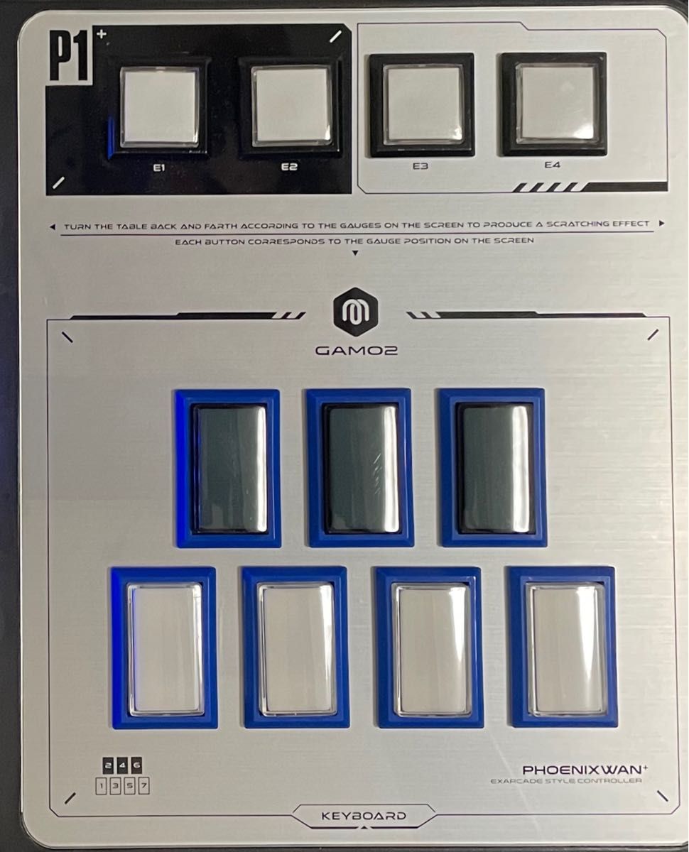PHOENIXWAN beatmaniaⅡDX コントローラ 三和ボタン入替 三和静音ボタン ライトニング仕様 PHOENIXWAN+ LMT DAO