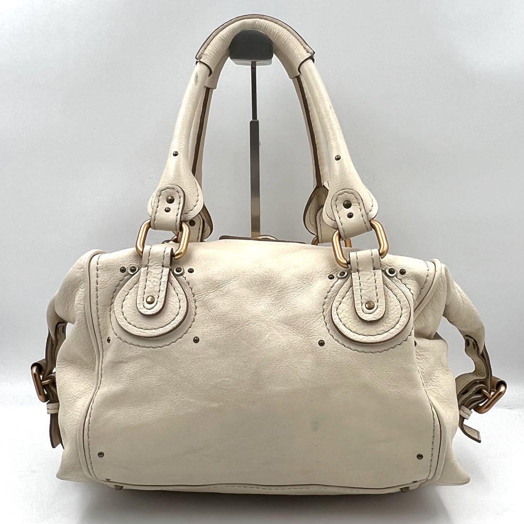 Chloe クロエ パディントン アイボリー　南京錠・鍵・保存袋 付属 Chloe クロエ パディントン アイボリー ホワイト南京錠・鍵