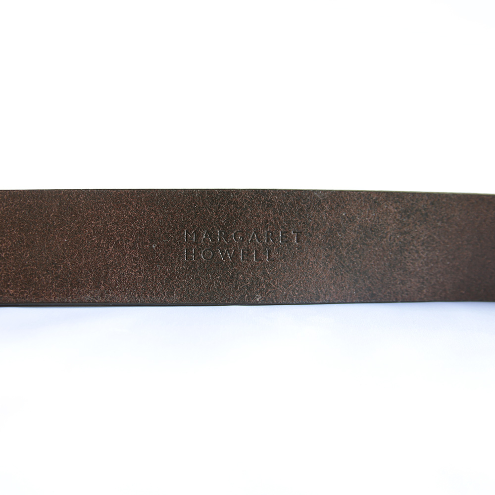 美品 マーガレットハウエル ワイドレザーベルト 2.5万 定価2 5万】新品 MARGARET HOWELL マーガレットハウエル ワイド