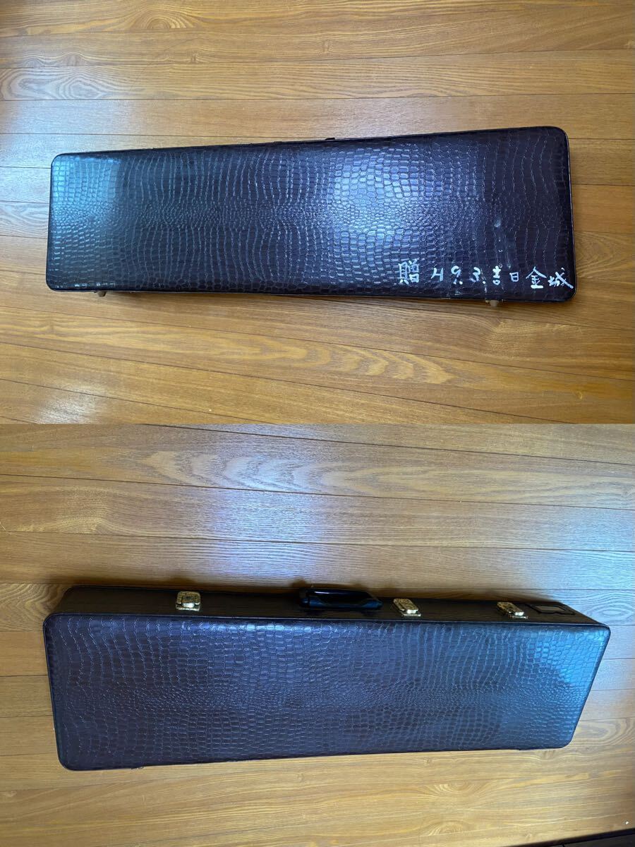 画像追加しました 沖縄三線 本蛇皮 ハードケース付 ☆沖縄三線 本蛇皮 三線 弦楽器 蛇皮 ハードケース付き ☆0501