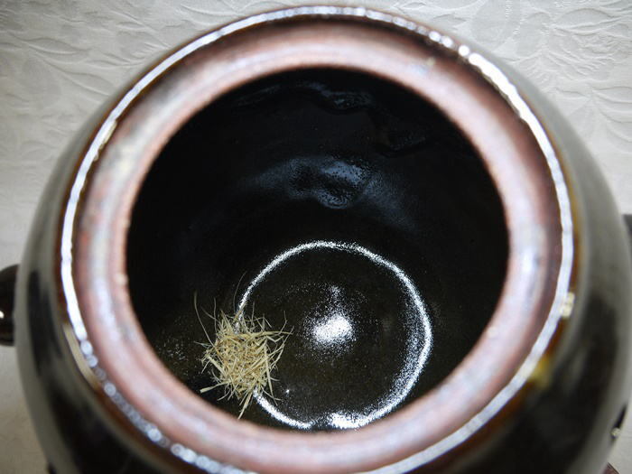 【ナ】苗代川焼 蚊燻し 蚊遣り 蓋付 花器 民俗資料 レプリカ 未使用保管品 作者名有_画像7