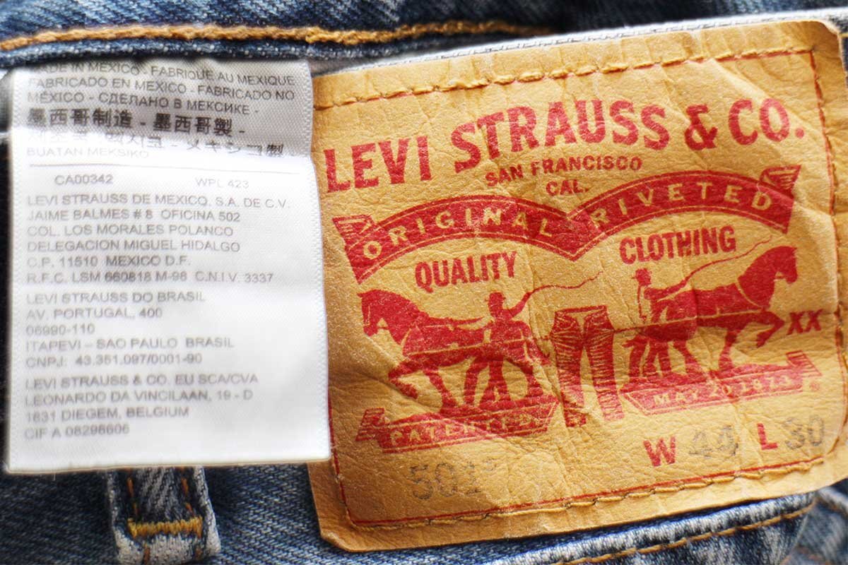 ★Levi'sリーバイス 501 デニムパンツ W44 L30★SDP4159 特大 ジーンズ ストレート ヒゲ オーバーサイズ ビッグサイズ_画像5