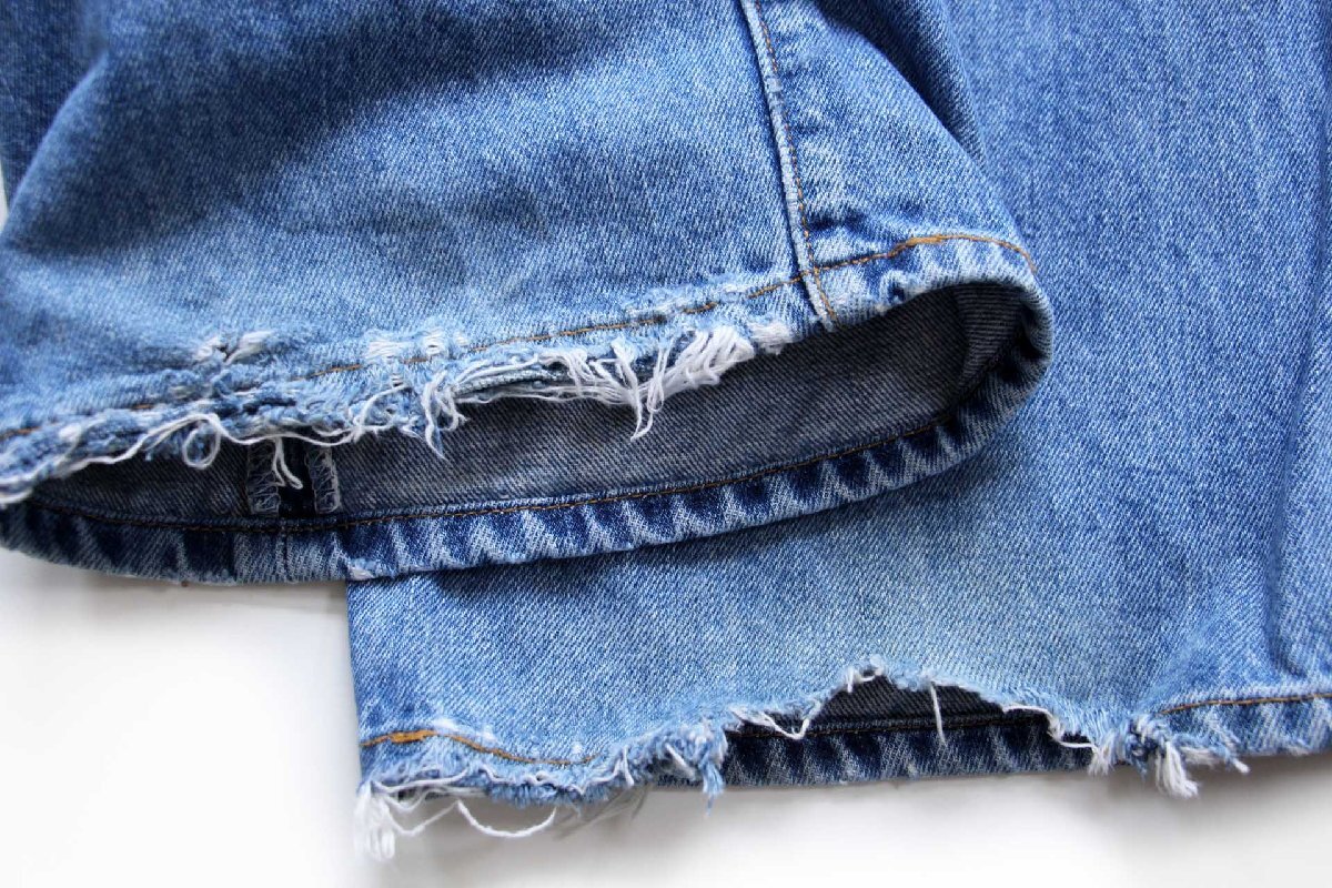 ★00s Levi'sリーバイス 501 ダメージ デニムパンツ W44 L30★SDP4182 特大 ジーンズ ストレート ストーンウォッシュ ビッグサイズ_画像7