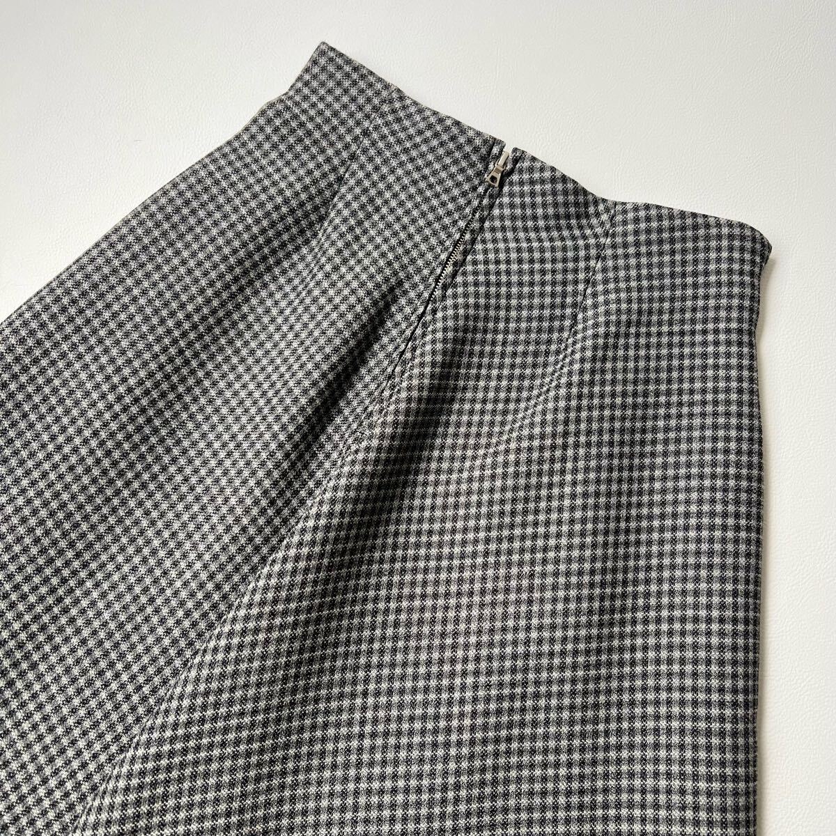 美品 ESTNATION エストネーション フレアスカート ロングスカート チェック グレー 36 レディース_画像6