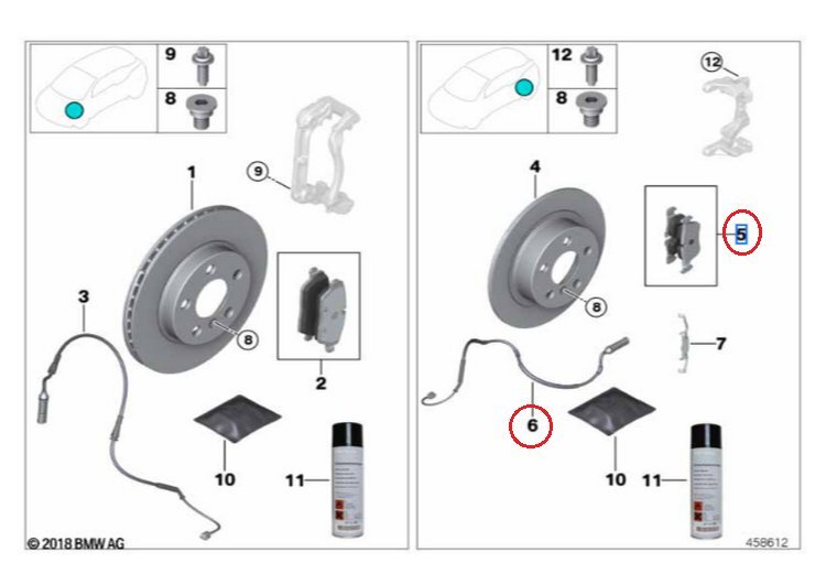BMW F45 218i フロント ブレーキパッド パッドセンサー付き 34106874034 純正OEM_画像2