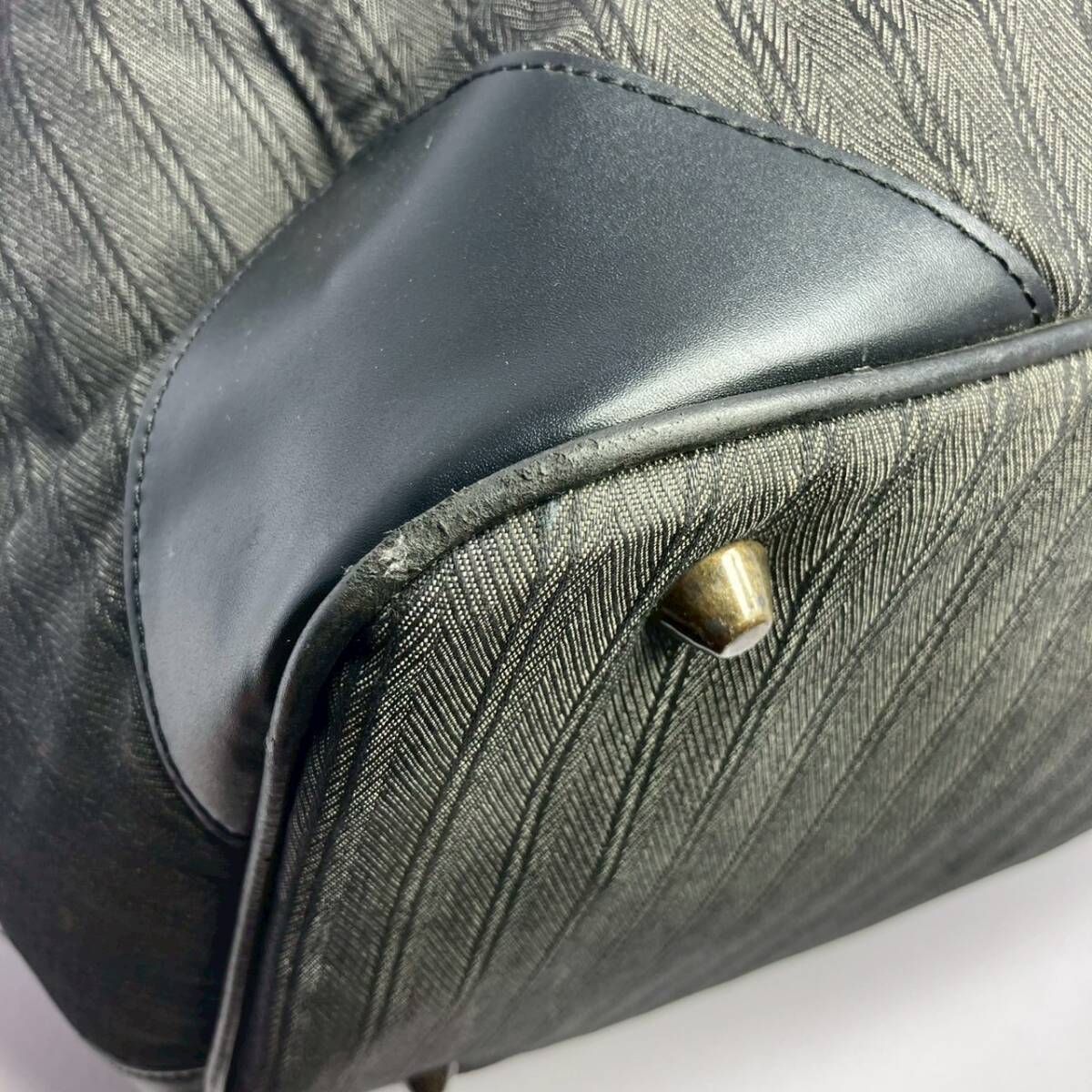 BG20 Crocodile крокодил сумка "Boston bag" черный ручная сумочка чёрный полоса кожа руль серый унисекс застежка-молния 