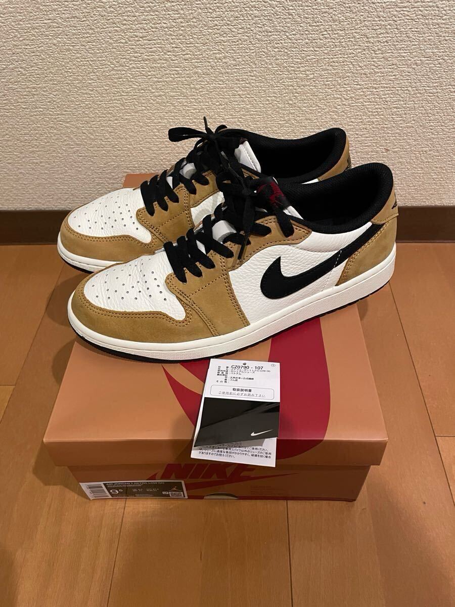 AIR JORDAN 1 LOW OG "ROOKIE OF THE YEAR" CZ0790-107 (セイル/ゴールデンハーベスト/ジムレッド/ブラック)