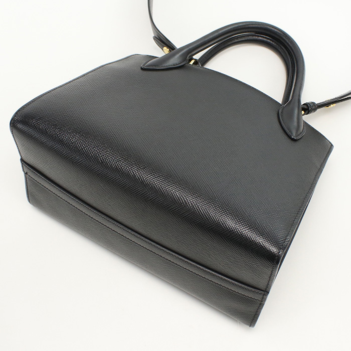 プラダ MONOCHROME 2WAY トートバッグ ブラック ハンド ショルダー 1BA155 レディース