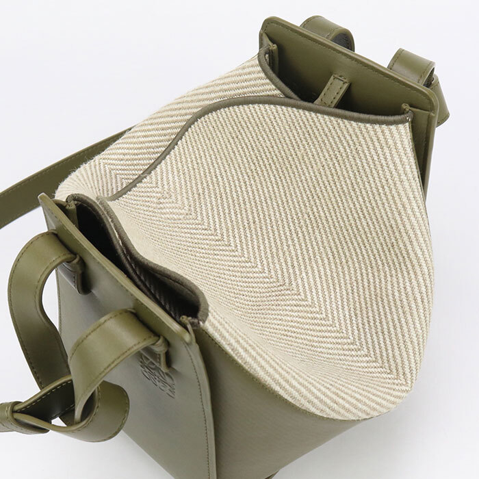 【中古?未使用】 LOEWE ロエベ ハンドバッグ ハンモックバッグ スモール レディース グリーン