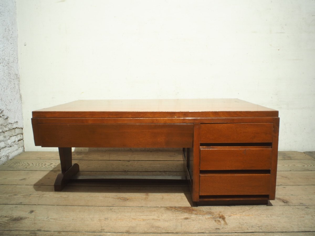 1044 ビンテージ　ロータイプの片袖机　ローテーブル　展示台　収納棚　レトロ 1044 ビンテージ ロータイプの片袖机 ローテーブル 展示台 収納