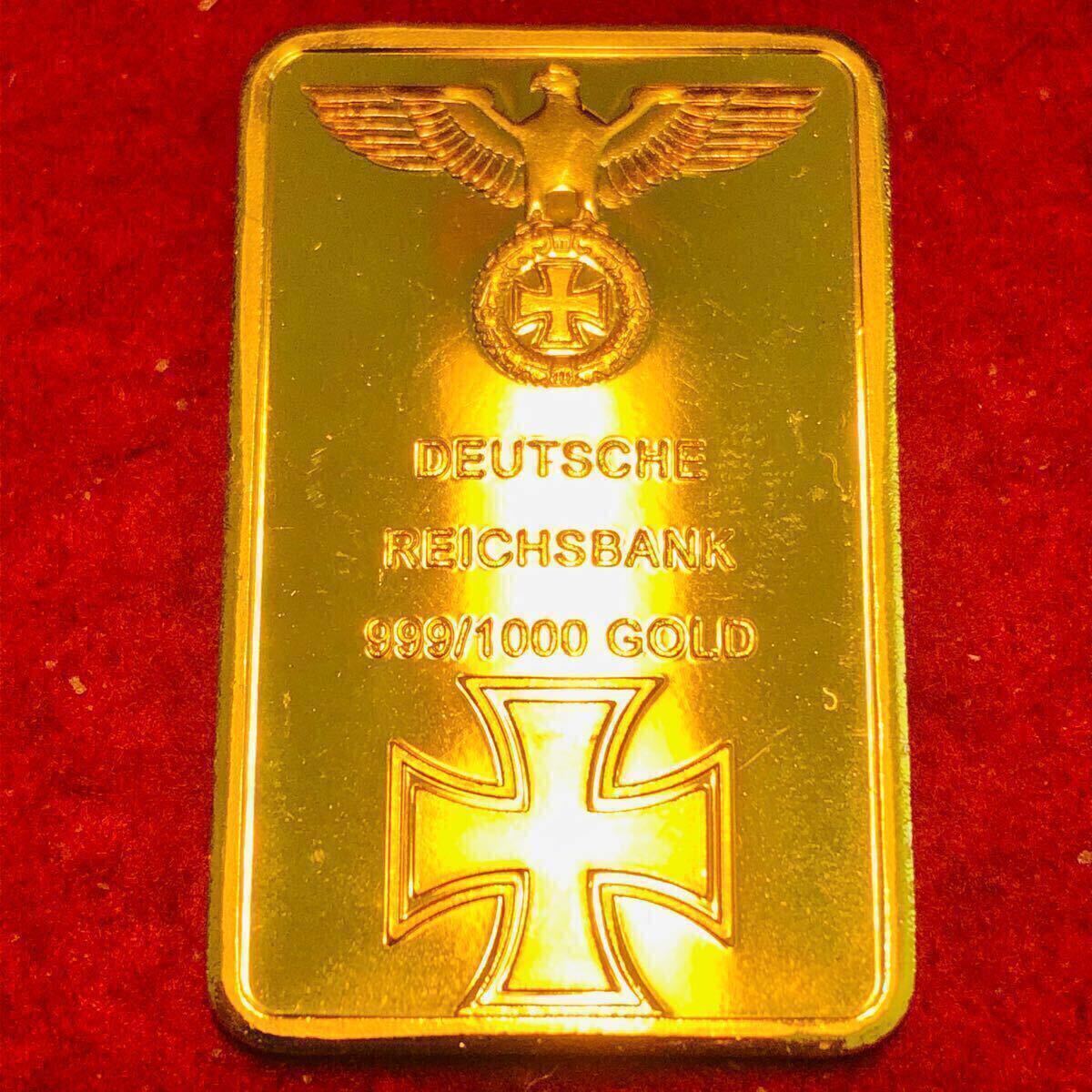 A562 ドイツ 帝国銀行 ゴールドバー 美品 大型金貨 カプセル付き 金貨 ドイツ 帝国銀行 ゴールドバー 美品 大型金貨 カプセル付き