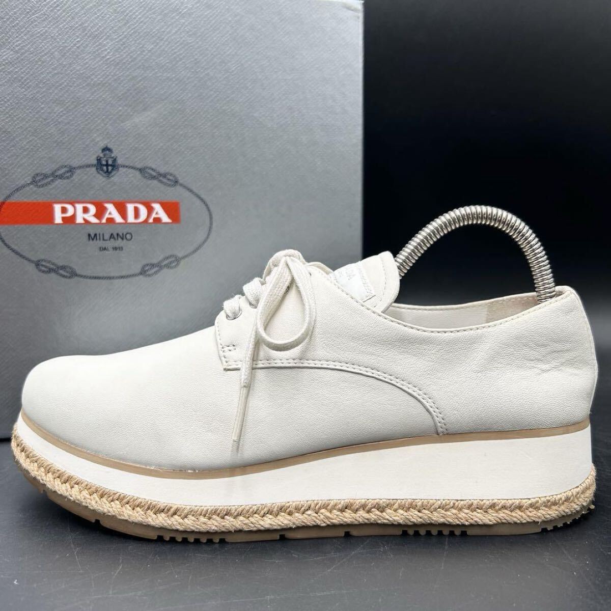 PRADA プラダ エスパドリーユ EU36 1/2(23cm位) 4500523G0020 1円 【美品 箱付き】 PRADA プラダ 【圧倒的高級感