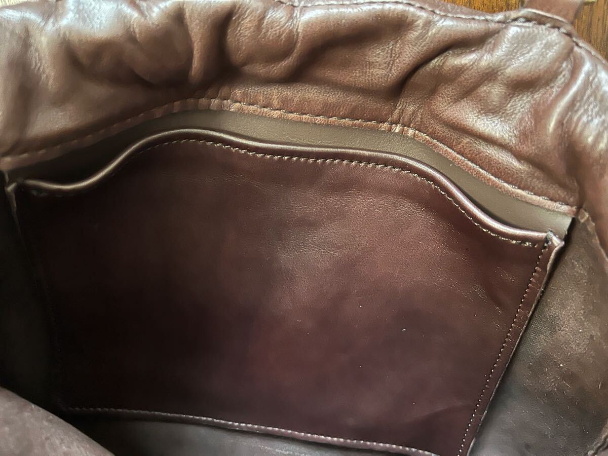 即決★LONAロナ★UMAKINミディアムサイズ★ショルダーハンドバッグ★限定色モカブラウン★中古 ★馬革レザー★使用に伴う傷擦れあり★_画像8