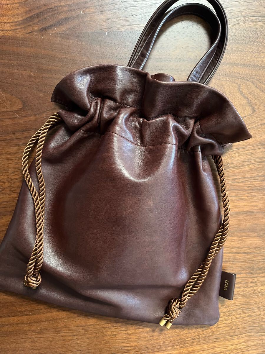 即決★LONAロナ★UMAKINミディアムサイズ★ショルダーハンドバッグ★限定色モカブラウン★中古 ★馬革レザー★使用に伴う傷擦れあり★_画像1