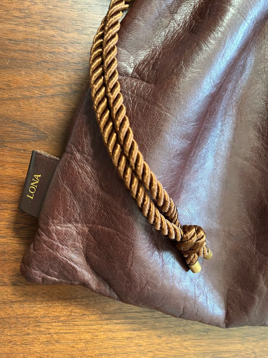 即決★LONAロナ★UMAKINミディアムサイズ★ショルダーハンドバッグ★限定色モカブラウン★中古 ★馬革レザー★使用に伴う傷擦れあり★_画像3