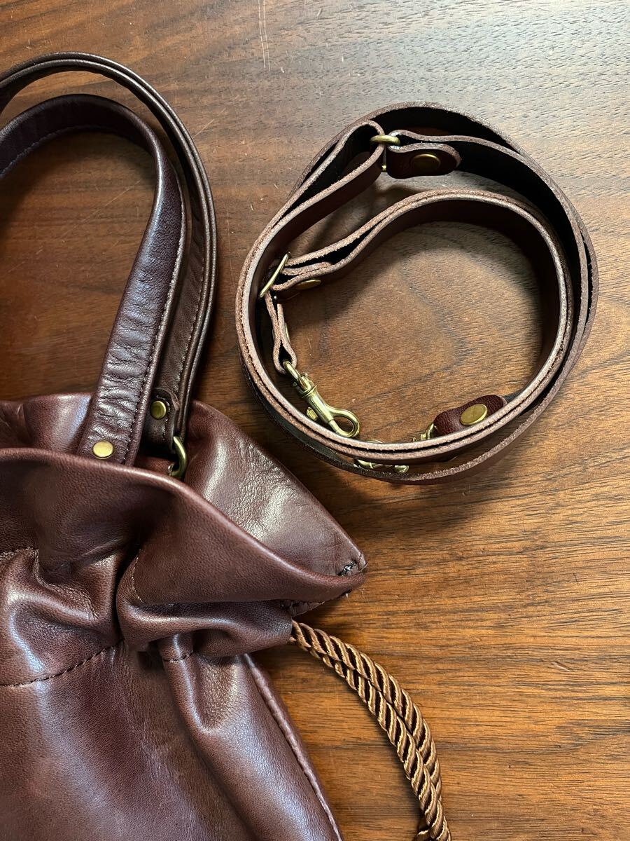 即決★LONAロナ★UMAKINミディアムサイズ★ショルダーハンドバッグ★限定色モカブラウン★中古 ★馬革レザー★使用に伴う傷擦れあり★_画像4