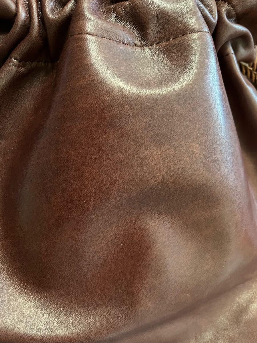 即決★LONAロナ★UMAKINミディアムサイズ★ショルダーハンドバッグ★限定色モカブラウン★中古 ★馬革レザー★使用に伴う傷擦れあり★_画像5