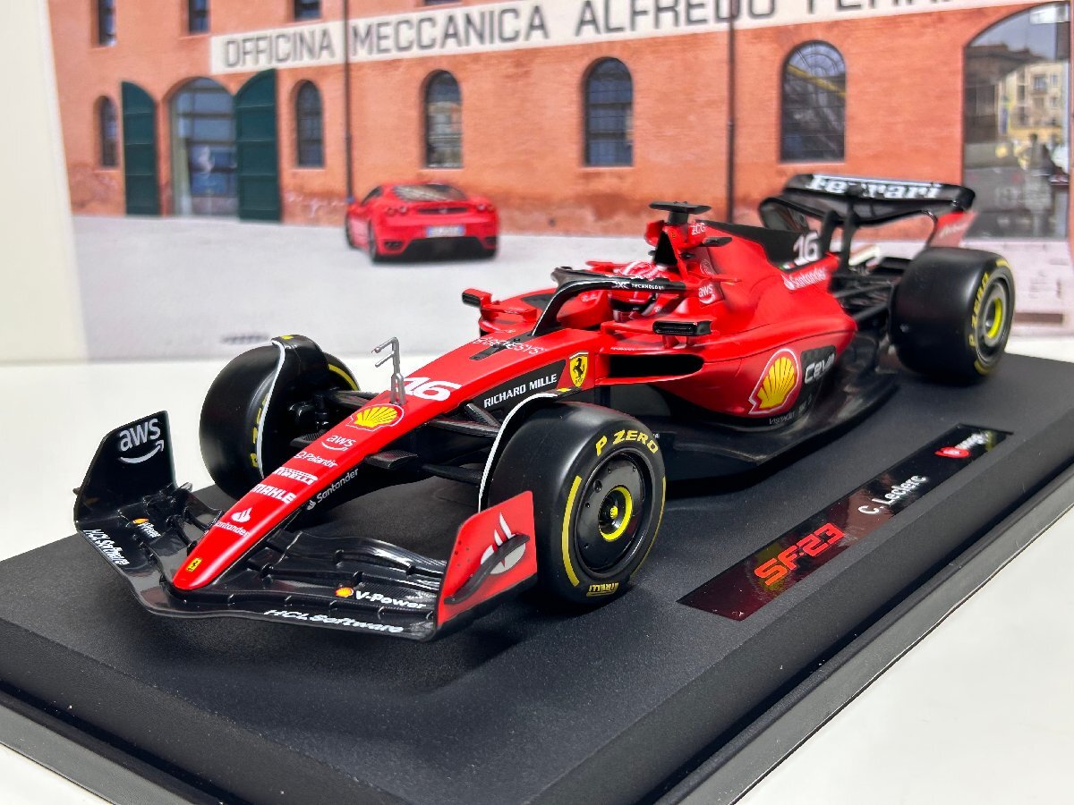  распродажа! Burago 1/18 Ferrari SF23 #16 CHARLES LECLERC Ferrari BBurago ru clair миникар 