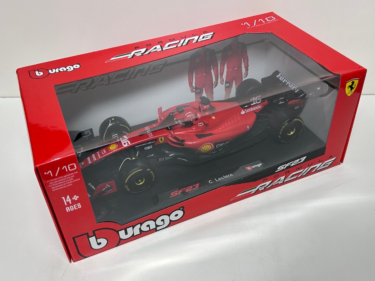  распродажа! Burago 1/18 Ferrari SF23 #16 CHARLES LECLERC Ferrari BBurago ru clair миникар 