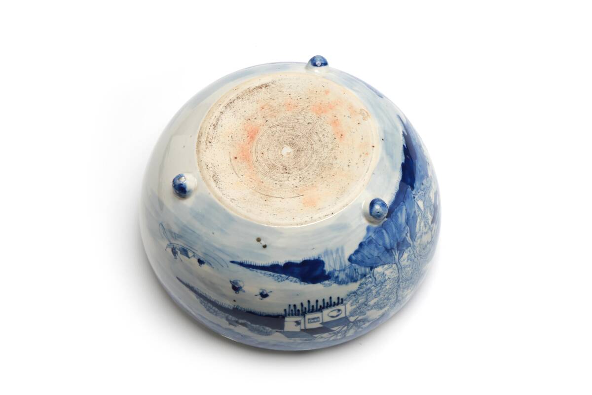 茶道具 中国美術 青花 茶入(A779) 中国美術 茶道具 茶碗 鉢 唐物 染付 青花 煎茶 瓶台 急須台