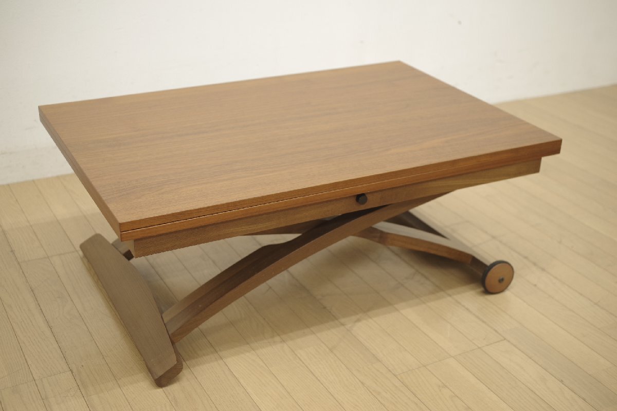 展示品 カリガリス コヌビア マスコッティ 昇降テーブル ウォールナット エクステンション ダイニング リビング デザイナーズ 19萬