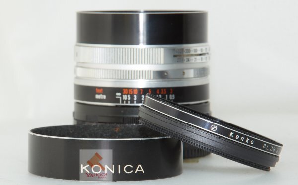 【改造レンズ】KONICA HEXANON 1.6/45mm 【コニカ AUTO S1.6 専用フード付き】をSONY Eマウント用レンズに改造【ソニーFEレンズ】_画像1