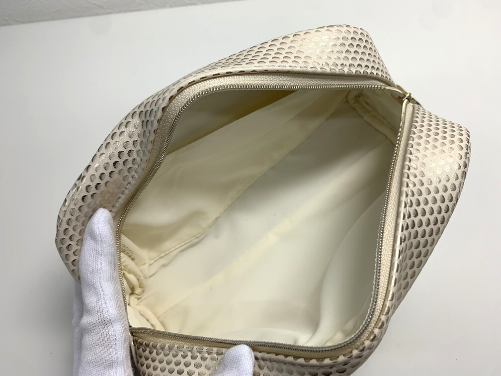 BVLGARI ブルガリ ポーチ ゴールド系 【中古】 ブランド 小物 総柄 メイク道具入れ 化粧ポーチ AEN9814GI_画像6