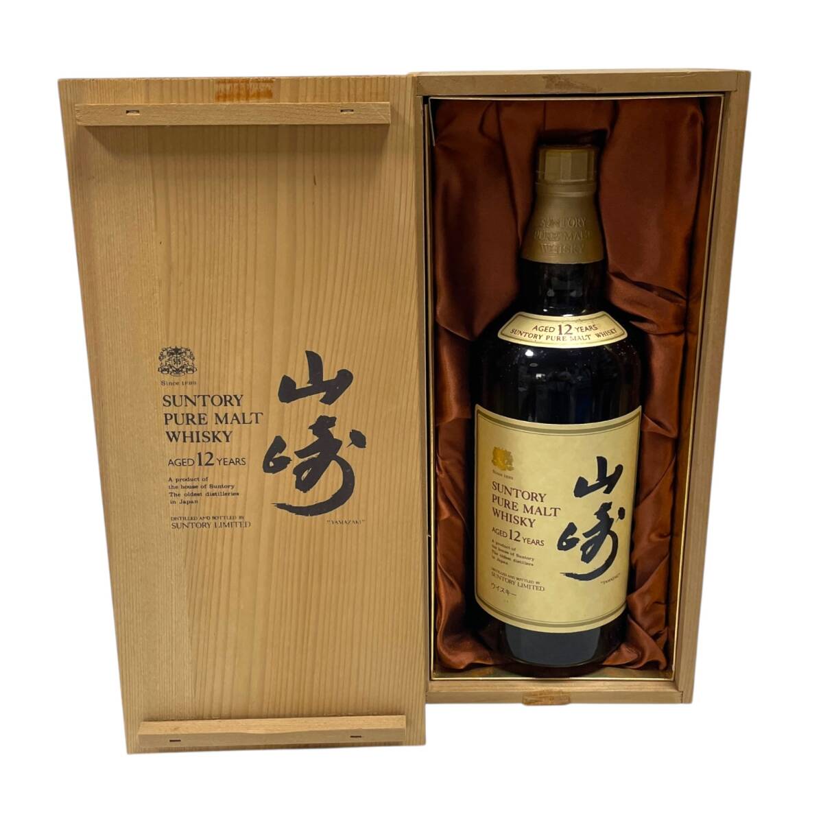 サントリー - サントリー　ピュアモルト山崎　木箱　古酒　未開栓② サントリー山崎12年 ピュアモルト 木箱付き｜Yahoo!フリマ（旧