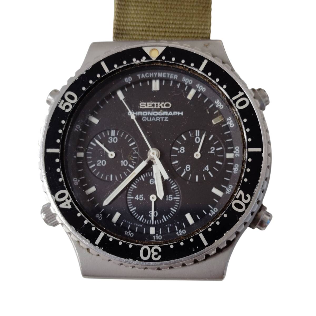 【ジャンク品】SEIKO セイコー SPEEDMASTER スピードマスター クロノグラフ 7A28-7040 クォーツ メンズ腕時計 不動品 A6-480RD