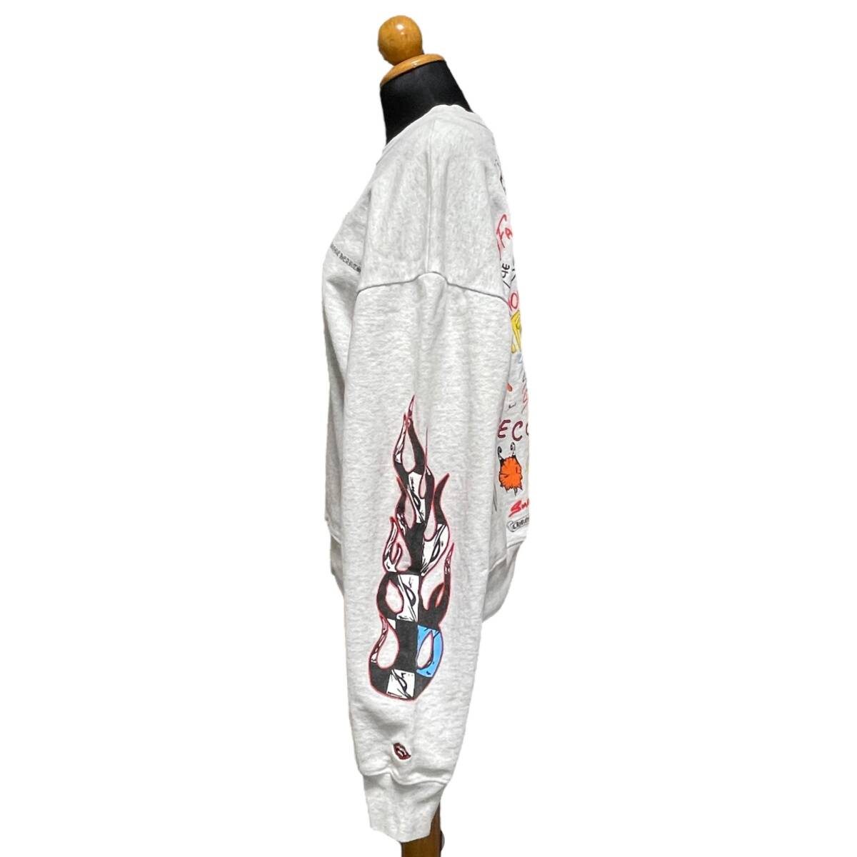 ◆中古品◆CHROME HEARTS クロムハーツ×MATTY BOY BRAIN マッティボーイ ブレイン スウェット トレーナー グレー SMALL Q94358NM_画像6