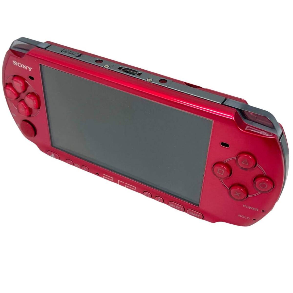 ☆品☆SONY Playstation Portable PSP 本体 レッド PSP-3000 バッテリー無し 通電/簡易動作確認済（SMR10860）