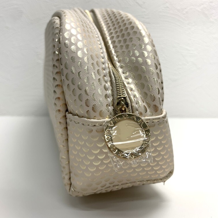 BVLGARI ブルガリ ポーチ ゴールド系 【中古】 ブランド 小物 総柄 メイク道具入れ 化粧ポーチ AEN9814GI_画像3