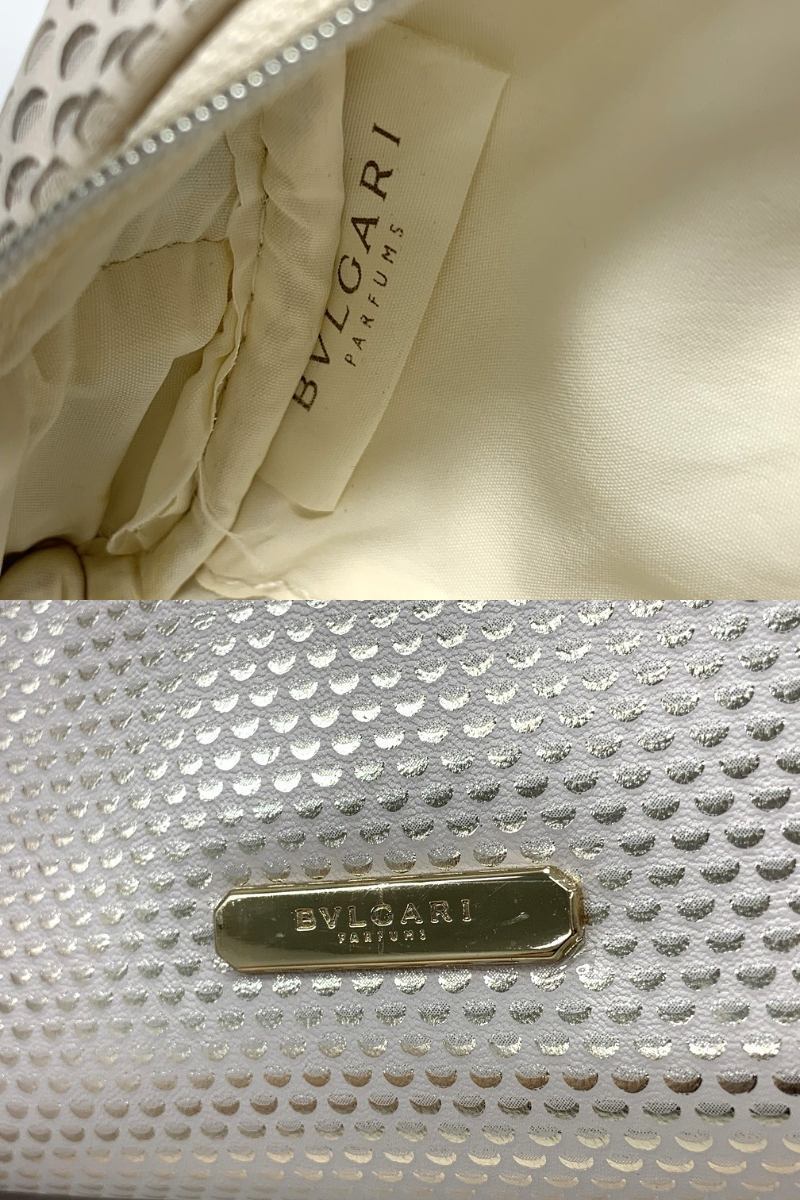 BVLGARI ブルガリ ポーチ ゴールド系 【中古】 ブランド 小物 総柄 メイク道具入れ 化粧ポーチ AEN9814GI_画像8